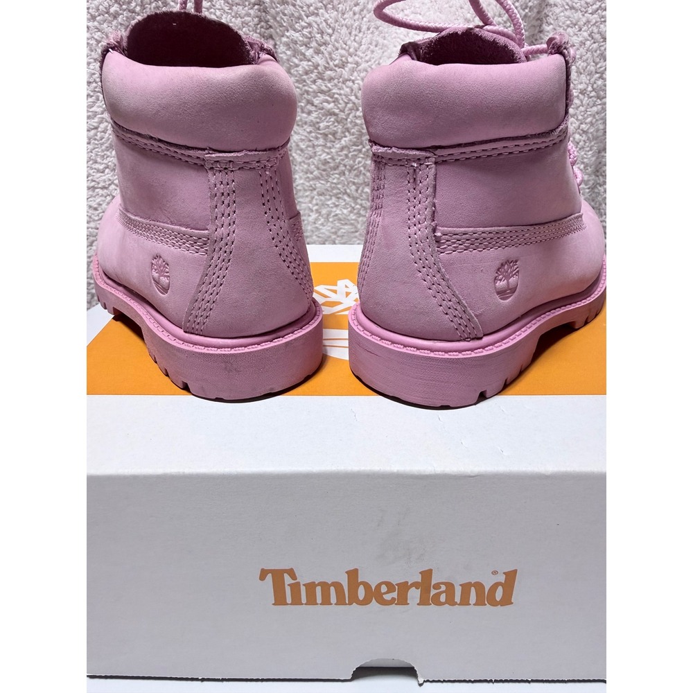 Timberland Premium 6 Inch Waterproof Boot Toddler 8 Light Pink Nubuck 0A6BE6 - Picture 3 of 6